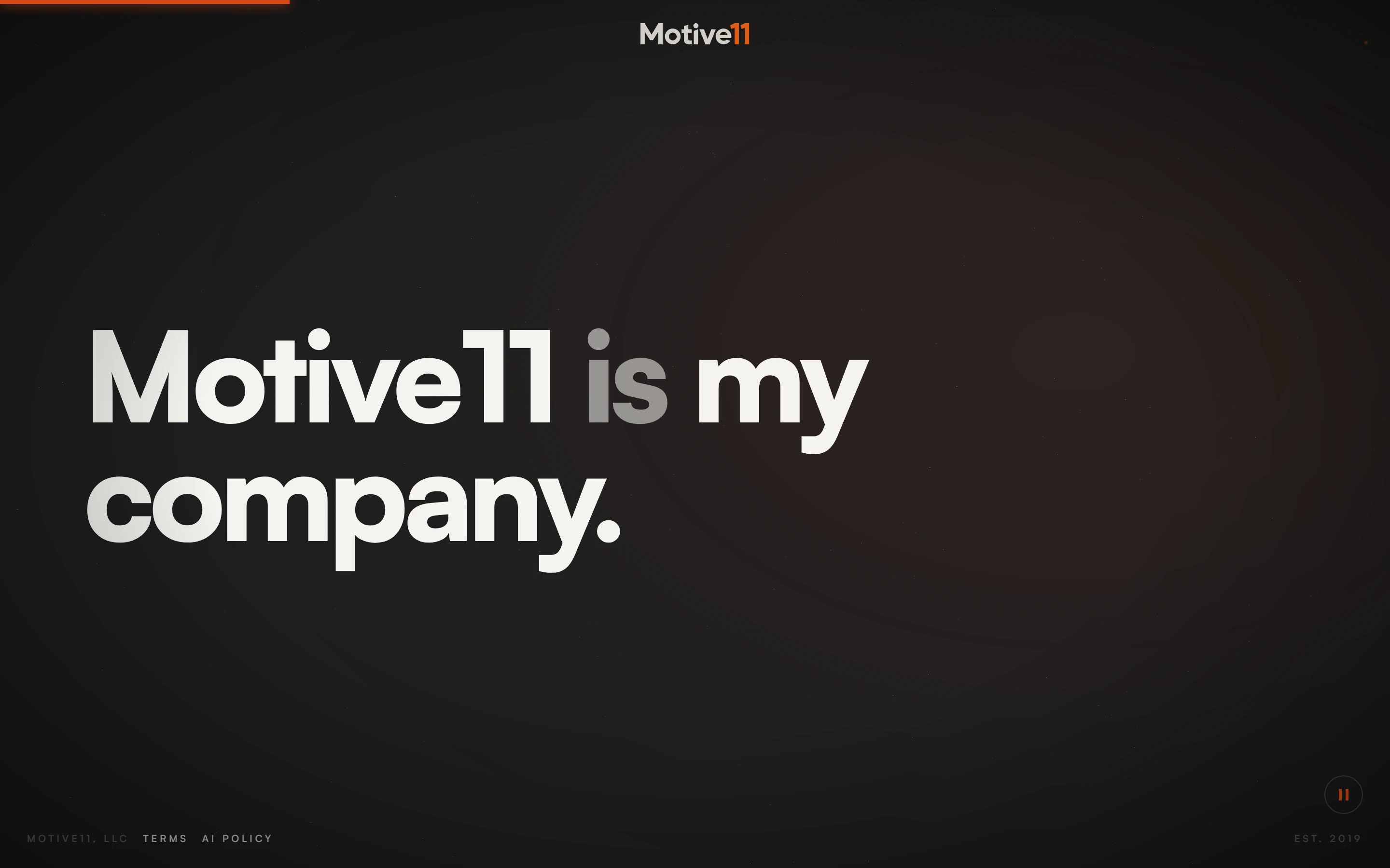 The motive11.com home page.