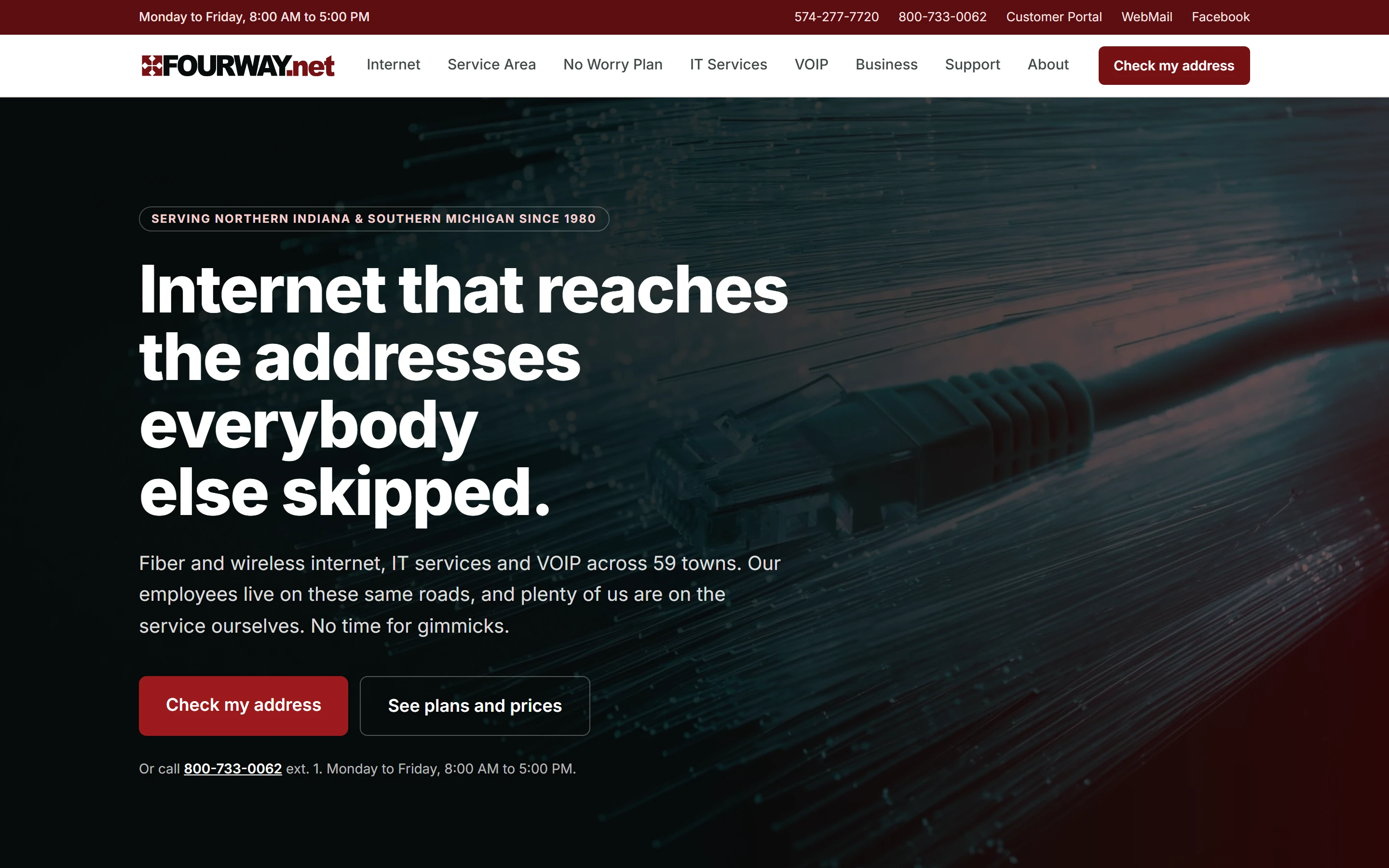 The home page of the spec site for Fourway.NET.