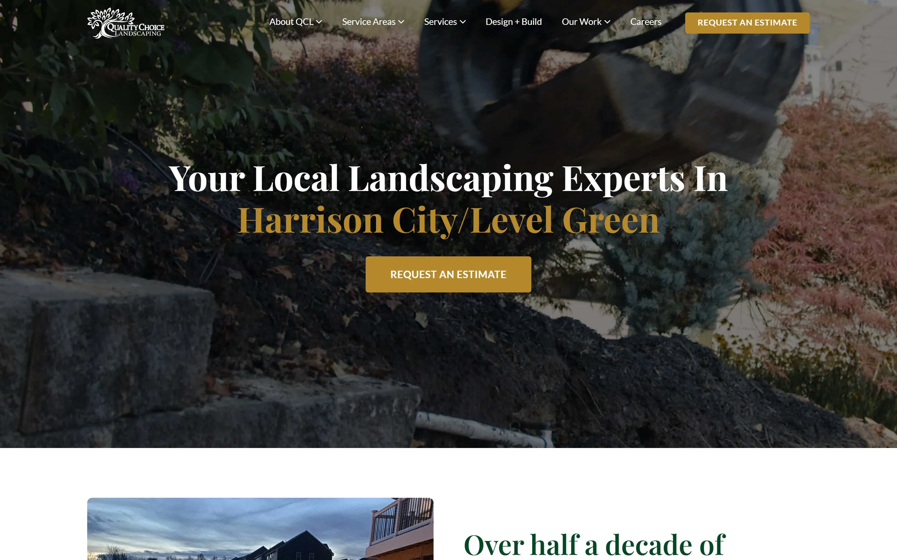 The current Quality Choice Landscaping homepage, after the Astro refactor.